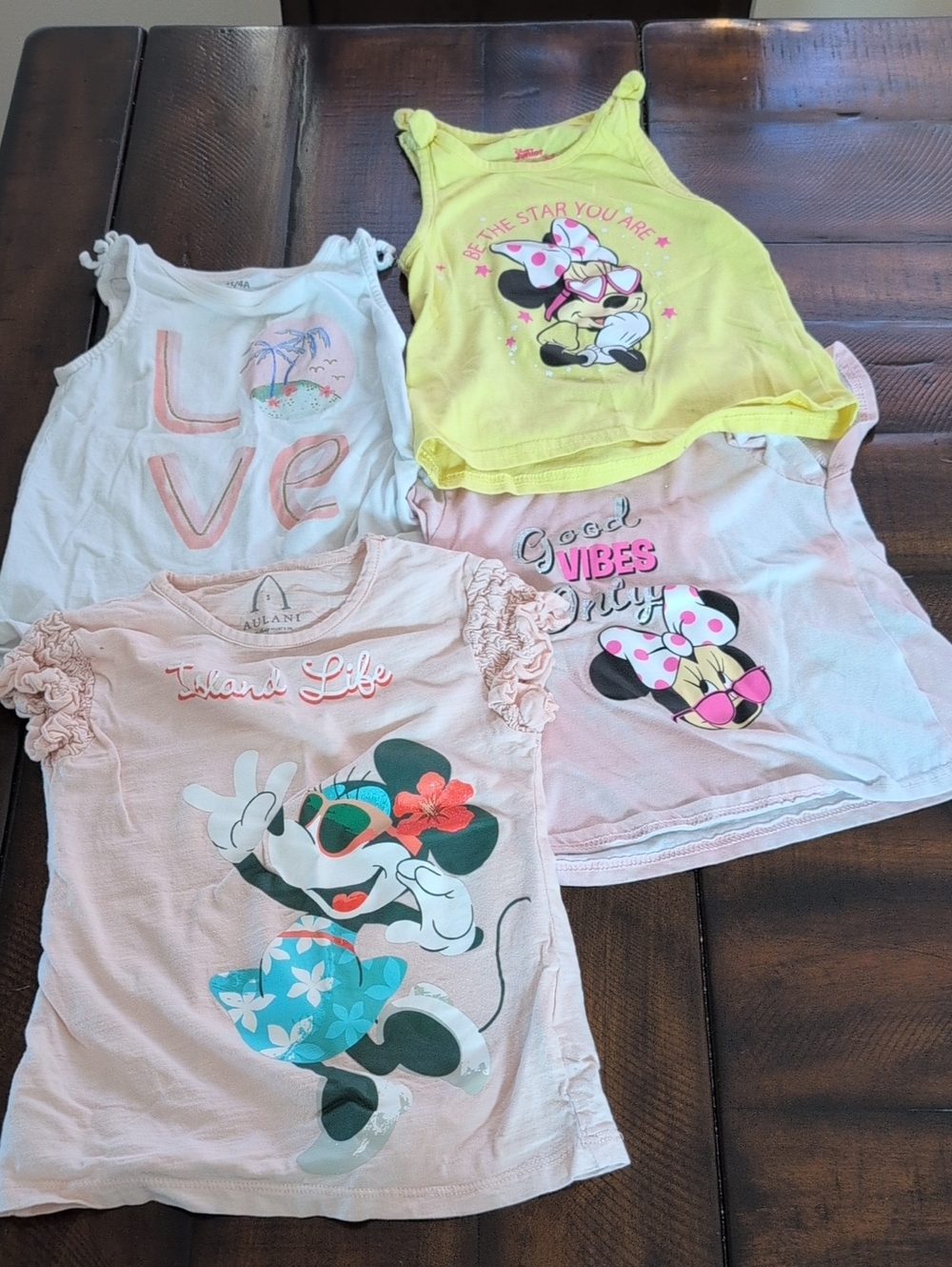 Minnie Mouse Pink & Yellow Girls' Graphic Tank & Tee Set